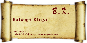 Boldogh Kinga névjegykártya